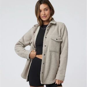 Vuori Sycamore Shirt Jacket, shacket, size XS, Dark Salt